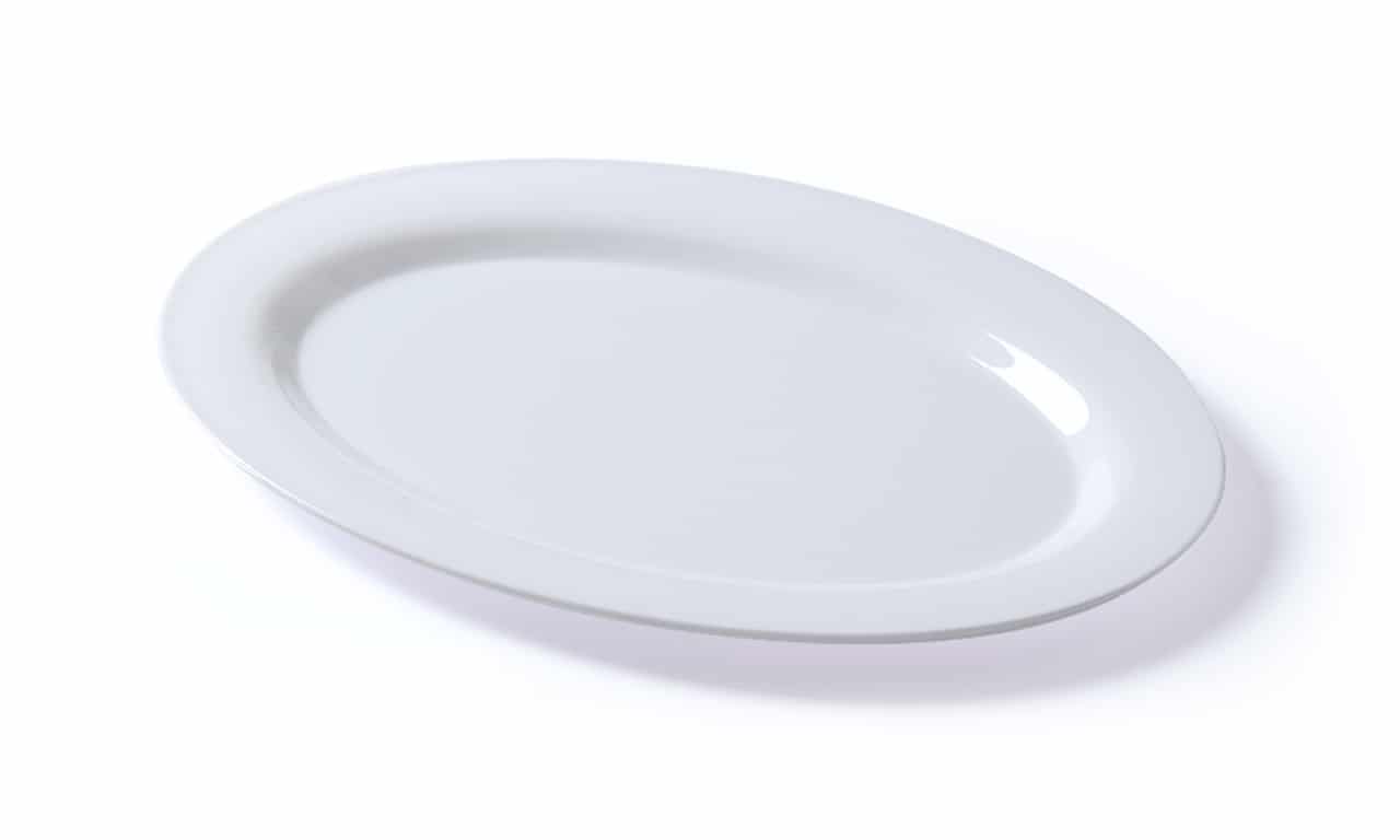 oval flattened plate