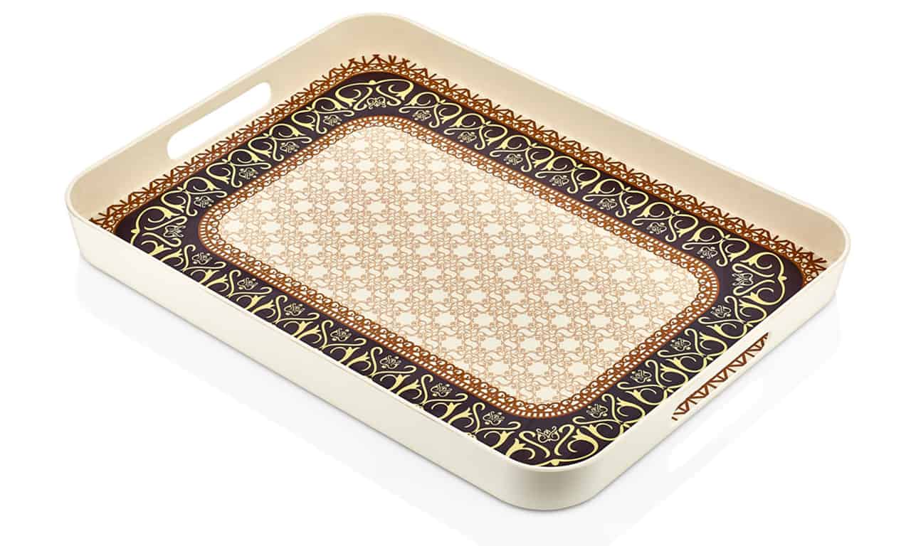 Patterned Rectangular Tray