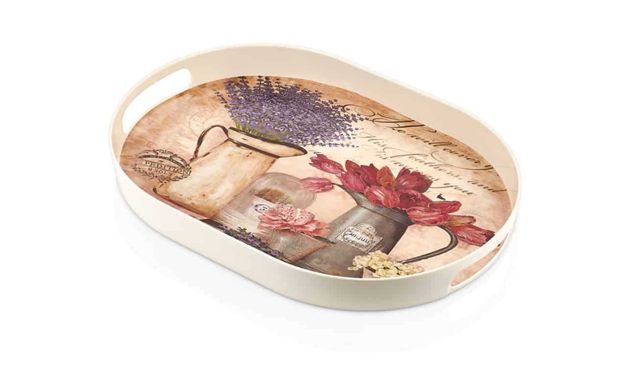 Patterned Elliptical Tray